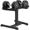Adjustable Dumbbell Stand Home Fitness Rack and Stand with Media Rack Safe and Convenient Perfect for Home Gym Strength Training