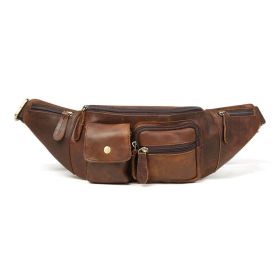 JOYIR Genuine Leather Waist Packs Fanny Pack Belt Bag Vintage Phone Pouch Bags Travel Waist Pack Male Small Waist Bag Leather