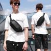 Fenruien Men's Fashion Crossbody Bag Outdoor Sports Chest Bags USB Charging Shoulder Bag For Men Waterproof Casual Messenger Bag