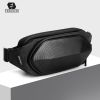 Fenruien Men's Fashion Crossbody Bag Outdoor Sports Chest Bags USB Charging Shoulder Bag For Men Waterproof Casual Messenger Bag