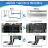 14 FT Outdoor Trampoline for and Adults With Basketball Hoop & Enclosure Net Jump Gym Elastic Bed Protector Trampolin Fitness
