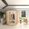 Two persons Hemlock Far infrared corner Indoor sauna room