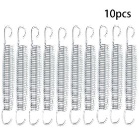 10PCS Trampoline Springs Stainless Steel Tension Spring Versatile Double Hook Spring Sturdy Extension Spring for Home Store Use (Color: 14.7cm)