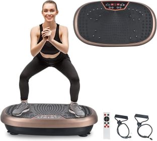 EILISON FitMax 3D XL Vibration Plate Exercise Machine - Whole Body Workout Vibration Platform w/Loop Bands (Color: Fitpro Brown)