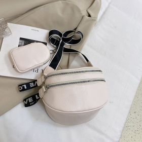 Luxury Genuine Leather Handbags Fashion Women Shoulder Bag Female Messenger Bag For Ladies Waist Packs Multi Layers Chest Bags (Color: White)