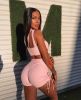 Best Selling Casual Suit Sexy Backless Wrapped Chest Strap Casual Suit